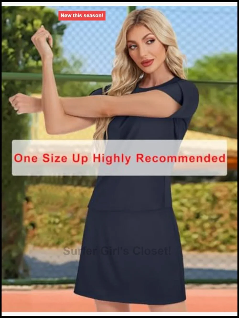 Two Piece Skirt Set with Overlap Sleeves Tennis Outfit Skort Lounge Set